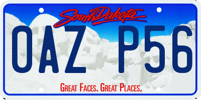 SD license plate 0AZP56
