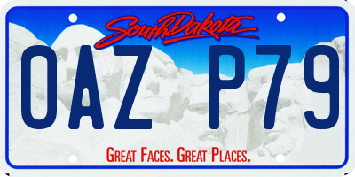 SD license plate 0AZP79
