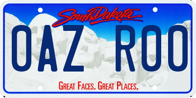 SD license plate 0AZR00