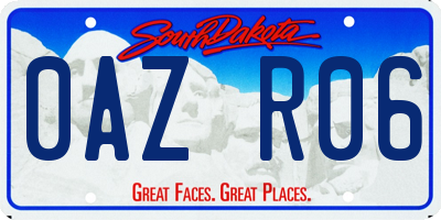 SD license plate 0AZR06
