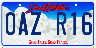SD license plate 0AZR16