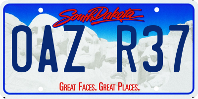 SD license plate 0AZR37