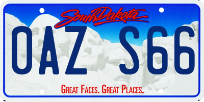 SD license plate 0AZS66