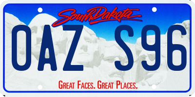 SD license plate 0AZS96