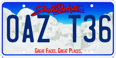 SD license plate 0AZT36