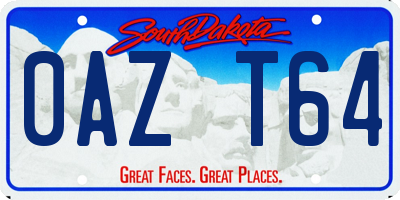 SD license plate 0AZT64