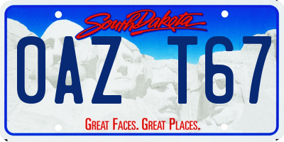 SD license plate 0AZT67