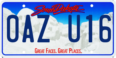 SD license plate 0AZU16