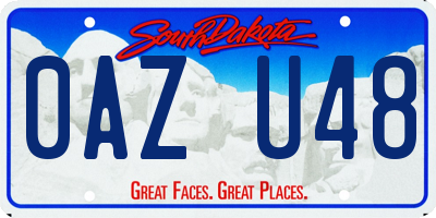 SD license plate 0AZU48