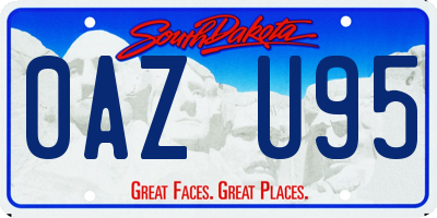 SD license plate 0AZU95