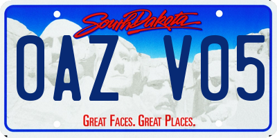 SD license plate 0AZV05