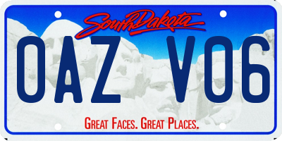 SD license plate 0AZV06