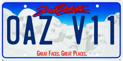 SD license plate 0AZV11