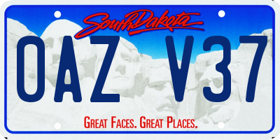 SD license plate 0AZV37
