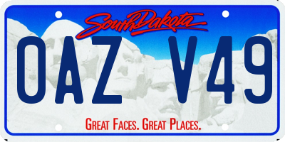 SD license plate 0AZV49