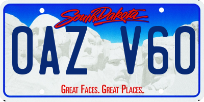 SD license plate 0AZV60