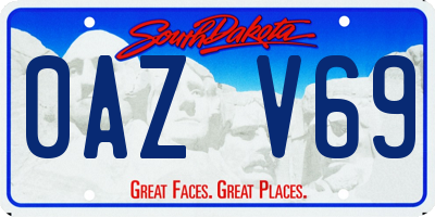 SD license plate 0AZV69