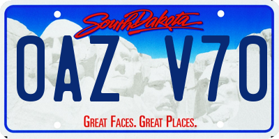 SD license plate 0AZV70