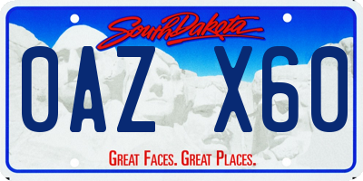 SD license plate 0AZX60