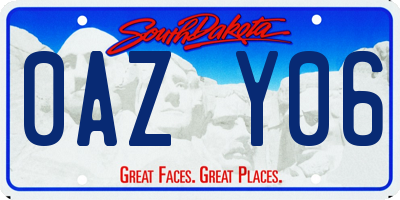 SD license plate 0AZY06