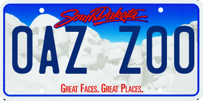 SD license plate 0AZZ00