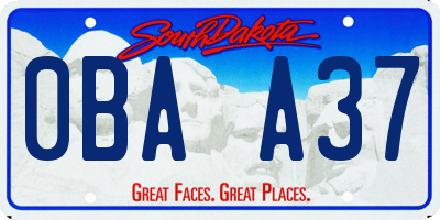 SD license plate 0BAA37