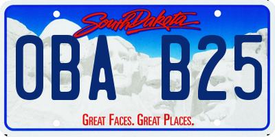 SD license plate 0BAB25
