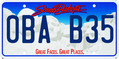 SD license plate 0BAB35