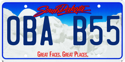 SD license plate 0BAB55