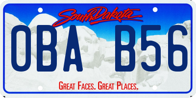 SD license plate 0BAB56