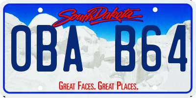 SD license plate 0BAB64