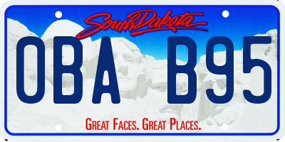 SD license plate 0BAB95