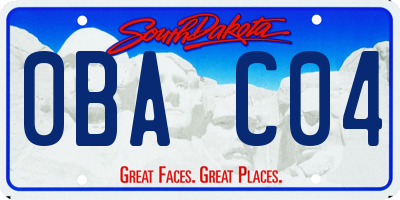 SD license plate 0BAC04