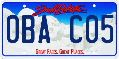 SD license plate 0BAC05