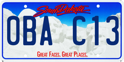 SD license plate 0BAC13