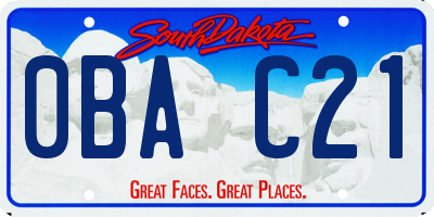 SD license plate 0BAC21