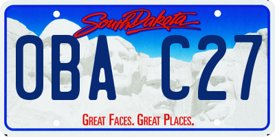 SD license plate 0BAC27