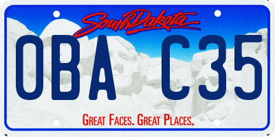 SD license plate 0BAC35