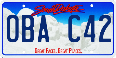 SD license plate 0BAC42