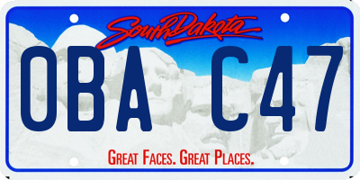SD license plate 0BAC47
