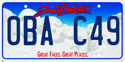 SD license plate 0BAC49