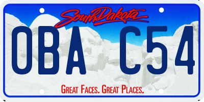 SD license plate 0BAC54