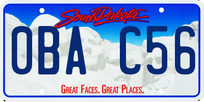 SD license plate 0BAC56
