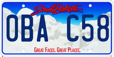SD license plate 0BAC58