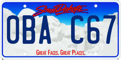 SD license plate 0BAC67