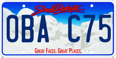 SD license plate 0BAC75