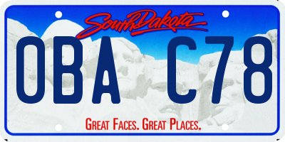 SD license plate 0BAC78