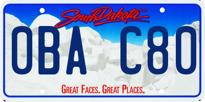 SD license plate 0BAC80