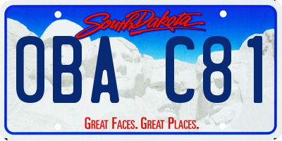 SD license plate 0BAC81