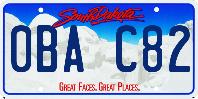 SD license plate 0BAC82